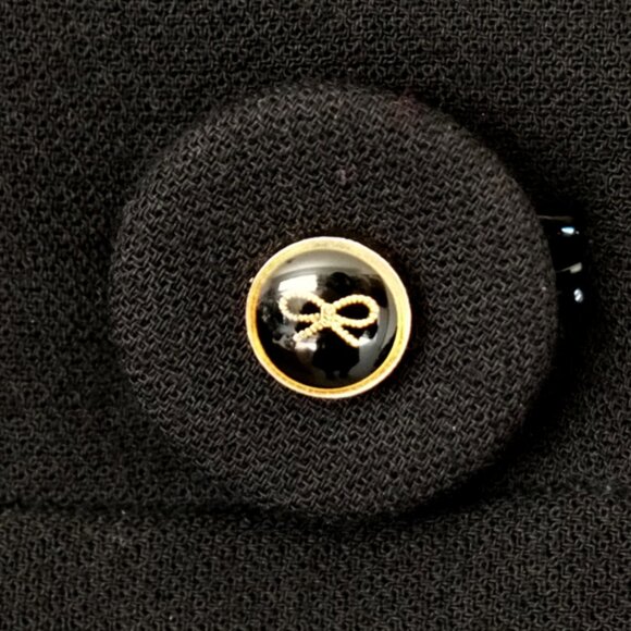 NWOT Anya Hindmarch black wool midi peacoat Sz S - Picture 5 of 14